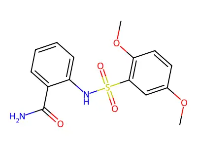 2-(2,5-Di甲氧基苯磺amido)苯甲酰胺 structure