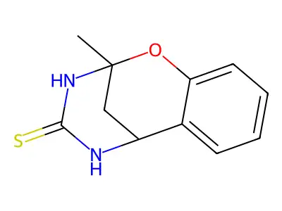 2-methyl-2,3,5,6-tetrahydro-4H-2,6-methano-1,3,5-benzoxadiazocine-4-thione structure