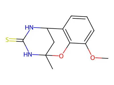 10-Methoxy-2-methyl-2,3,5,6-tetrahydro-4H-2,6-methanobenzo[g][1,3,5]oxadiazocine-4-thione structure