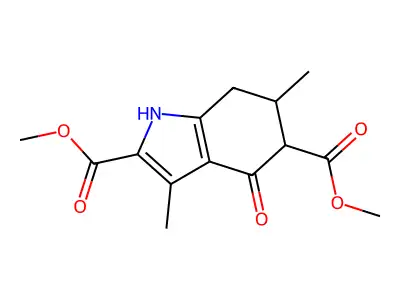 dimethyl 3,6-dimethyl-4-oxo-4,5,6,7-tetrahydro-1H-indole-2,5-dicarboxylate structure