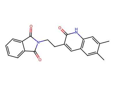 2-(2-(6,7-Dimethyl-2-oxo-1,2-dihydroquinolin-3-yl)ethyl)isoindoline-1,3-dione structure