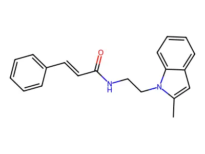 N-(2-(2-methyl-1H-indol-1-yl)ethyl)cinnamamide structure