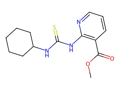 Methyl 2-(cyclohexylcarbamothioylamino)pyridine-3-carboxylate structure