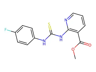 Methyl 2-(3-(4-fluorophenyl)thioureido)nicotinate structure