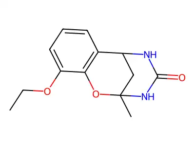 10-ethoxy-2-methyl-2,3,5,6-tetrahydro-4H-2,6-methano-1,3,5-benzoxadiazocin-4-one structure