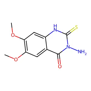 3-amino-6,7-dimethoxy-2-thioxo-2,3-dihydroquinazolin-4(1H)-one structure