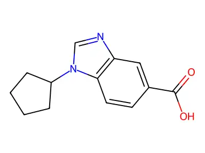 1-Cyclopentyl-1,3-benzodiazole-5-carboxylic acid structure