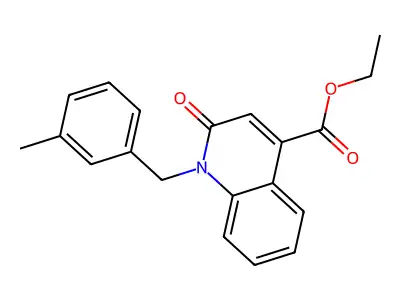 Ethyl 1,2-dihydro-1-[(3-methylphenyl)methyl]-2-oxo-4-quinolinecarboxylate structure