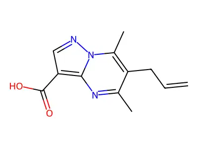6-Allyl-5,7-dimethylpyrazolo[1,5-a]pyrimidine-3-carboxylic acid structure