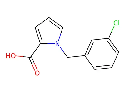 1-[(3-chlorophenyl)methyl]pyrrole-2-carboxylic Acid structure