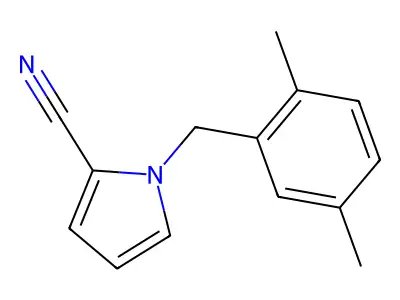 1-[(2,5-Dimethylphenyl)methyl]pyrrole-2-carbonitrile structure