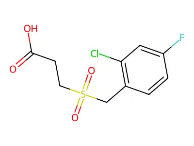 3-[(2-Chloro-4-fluorobenzyl)sulfonyl]-propanoic acid structure