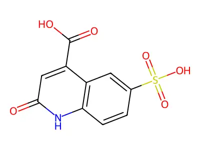 2-Oxo-6-sulfo-1,2-dihydroquinoline-4-carboxylic acid structure