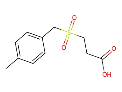 3-[(4-Methylbenzyl)sulfonyl]propanoic acid structure