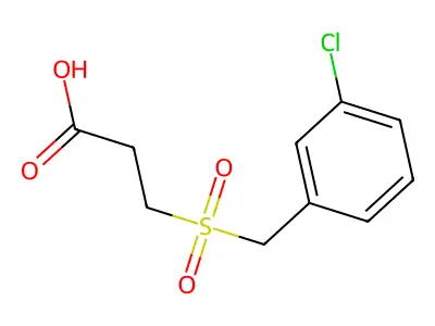 3-[(3-Chlorobenzyl)sulfonyl]propanoic acid structure