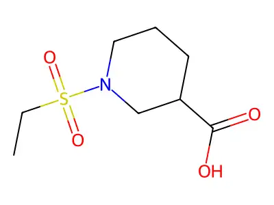1-(Ethanesulfonyl)piperidine-3-carboxylic acid structure