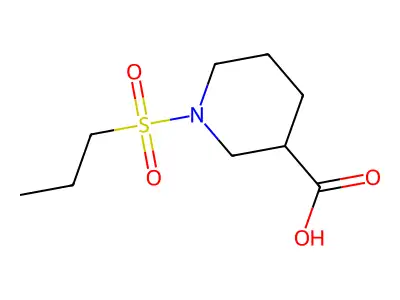 1-(Propane-1-sulfonyl)piperidine-3-carboxylic acid structure