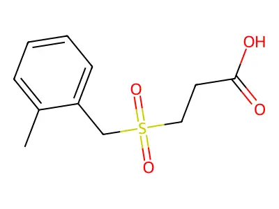 3-[(2-Methylbenzyl)sulfonyl]propanoic acid structure