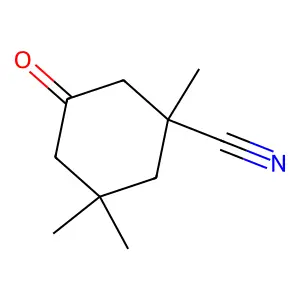 3-Cyano-3,5,5-trimethylcyclohexanone structure