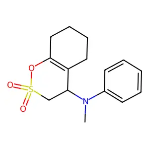 N-methyl-2,2-dioxo-N-phenyl-3,4,5,6,7,8-hexahydro-1,2 structure
