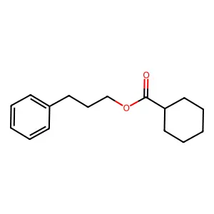 3-Phenylpropyl cyclohexanecarboxylate structure