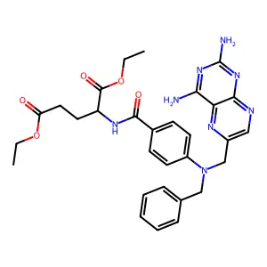 diethyl 2-[[4-[benzyl-[(2,4-diaminopteridin-6-yl)methyl]amino]benzoyl]amino]pentanedioate structure