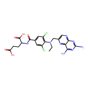 2-[[3,5-dichloro-4-[(2,4-diaminopteridin-6-yl)methyl-ethylamino]benzoyl]amino]pentanedioic acid structure