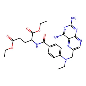 diethyl 2-[[4-[(2,4-diaminopteridin-6-yl)methyl-ethylamino]benzoyl]amino]pentanedioate structure