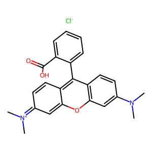 Xanthylium, 9-(2-carboxyphenyl)-3,6-bis(dimethylamino)-, chloride structure
