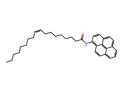 N-pyren-1-yloctadec-9-enamide structure