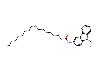 N-(9-乙基咔唑-3-基)十八-9-烯酰胺 structure