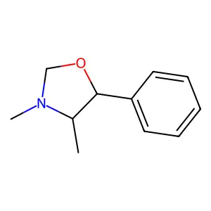 (4R,5S)-3,4-dimethyl-5-phenyl-1,3-oxazolidine structure