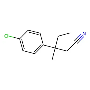 Hydrocinnamonitrile, p-chloro-beta-ethyl-beta-methyl- structure