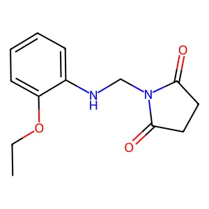 N-(邻乙氧基苯胺甲基)琥珀酰亚胺 structure