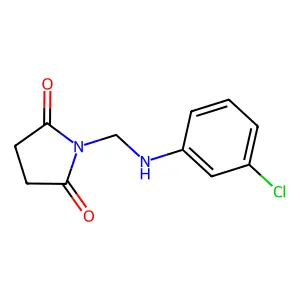 N-(间氯苯胺甲基)琥珀酰亚胺 structure