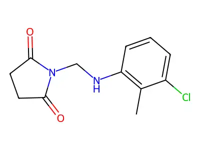 Succinimide, N-(2-methyl-3-chloroanilinomethyl)- structure