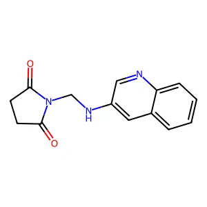 N-(3-喹啉氨甲基)琥珀酰亚胺 structure