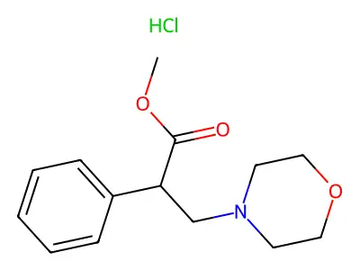 Methyl 3-(morpholin-4-yl)-2-phenylpropanoate--hydrogen chloride (1/1) structure
