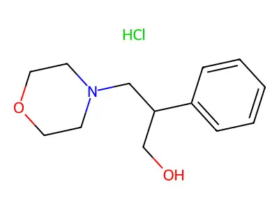 4-Morpholinepropanol, beta-phenyl-, hydrochloride structure