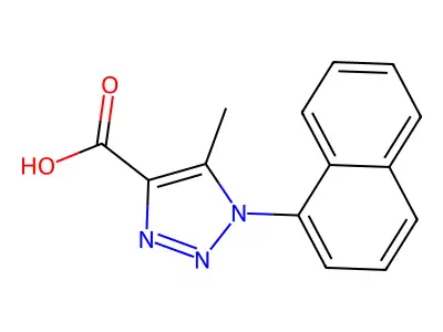 1H-1,2,3-Triazole-4-carboxylic acid, 5-methyl-1-(1-naphthalenyl)- structure