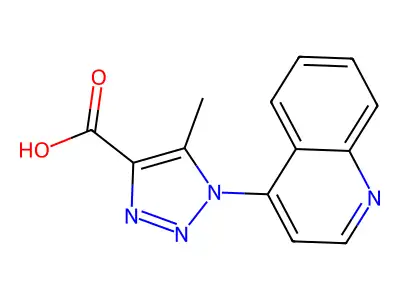 1H-1,2,3-Triazole-4-carboxylic acid, 5-methyl-1-(4-quinolinyl)- structure