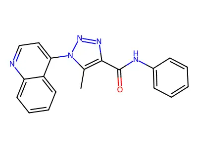 1H-1,2,3-Triazole-4-carboxamide, 5-methyl-N-phenyl-1-(4-quinolinyl)- structure