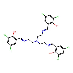 tris{2-[(3,5-dichlorosalicylidene)amino]ethyl}amine structure