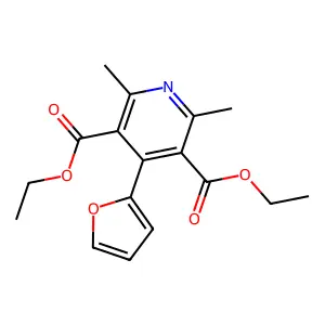 Diethyl 4-(furan-2-yl)-2,6-dimethylpyridine-3,5-dicarboxylate structure