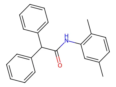 2,2-Diphenyl-2',5'-acetoxylidide structure