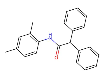 2,2-Diphenyl-2',4'-acetoxylidide structure