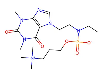 1-Propanaminium, 3-(((ethyl(2-(1,2,3,6-tetrahydro-1,3-dimethyl-2,6-dioxo-7H-purin-7-yl)ethyl)amino)hydroxyphosphinyl)oxy)-N,N,N-trimethyl-, hydroxide, inner salt structure