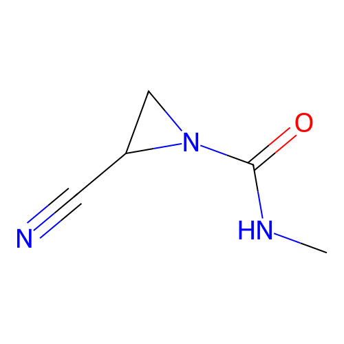1-Aziridinecarboxamide, 2-cyano-N-methyl- structure