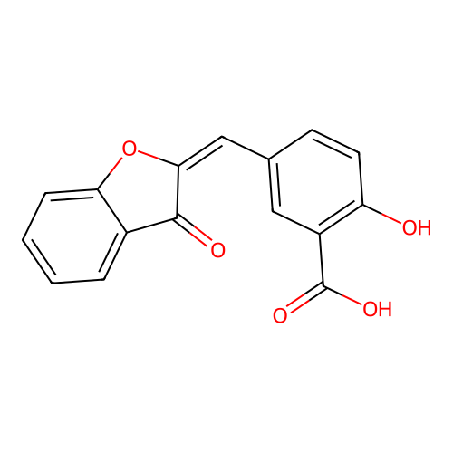Benzoic acid, 2-hydroxy-5-((3-oxo-2(3H)-benzofuranylidene)methyl)- structure