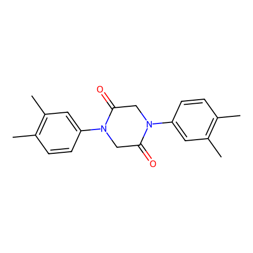 1,4-Bis(3,4-dimethylphenyl)piperazine-2,5-dione structure